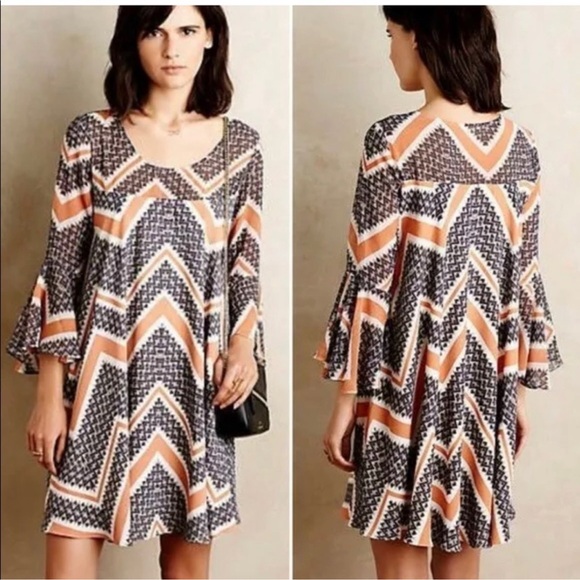 🎉🎉 HP! ❤️ Anthropologie x Paper Crown Endora Swing Dress - Picture 8 of 8